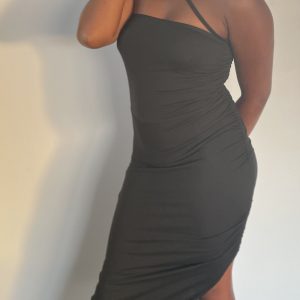 Robe longue noire AXIA